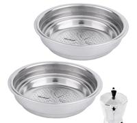 XIHIRCD 2 Cestas Filtro Café Acero Inoxidable 1 Taza para Mokona Bialetti | Porta-Cápsulas Café Reutilizable Filtro 1 Taza Piezas Repuesto para Máquina Espresso para Lidl Cecotec Matic Tognana L'idea