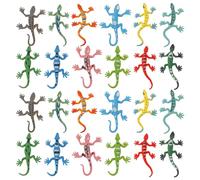 XIHIRCD 24 Mini Juguetes de Lagarto, Figura Lagarto Plástico Reptil Multicolor Realista Figura Lagarto Juguetes Decoración Animal para Niños, Cumpleaños, Regalos de Fiesta, Aula, Regalos, Bromas