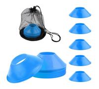 XIHIRCD 25uds Conos de Fútbol, Mini Conos Deportivos con Bolsa de Malla Flexibles Conos de Agilidad Conos de Entrenamiento para Baloncesto Ejercicios de Carrera Deportivos Niños Patinando (Azul)