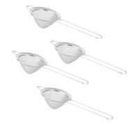 XIHIRCD 4 Unidades 8,5cm Filtro Fino para Cocina, Acero Inoxidable Colador Cóctel con Mango Largo Forma Cono Colador Vino para Té Jugo Bebidas Líquidos Matcha Café Suministros Bar Hogar