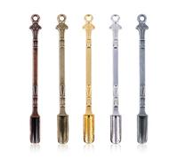 XIHIRCD 5 Uds Mini Cuchara de Pala, Multicolor Mini Cuchara Metal Cuchara Medicinal Mini Cuchara Colgante Bricolaje Cuchara de Pala Pequeña para Medir Hierbas Sal Especias Café Azúcar