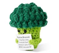 XIHIRCD Brócoli Juguete Positivo, Lindo Juguete Crochet Positivo con Tarjeta de Aliento Verduras de Apoyo Emocional Ganchillo de Positive Potato para Cumpleaños Fiesta Hogar Oficina Decoración