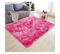 XiinxiGo Alfombra Salon Shaggy Tie-Dye - Alfombras Dormitorio Modernas Pelo Largo Lavables - para Comedor, Dormitorio, Pasillo y Habitación Juvenil,Rosa 1,80 * 200 CM