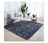 XiinxiGo Alfombra Salon Shaggy Tie-Dye - Alfombras Dormitorio Modernas Pelo Largo Lavables - para Comedor, Dormitorio, Pasillo y Habitación Juvenil,Gris Oscuro 1,60 CM Round