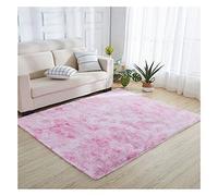 XiinxiGo Alfombra Salon Shaggy Tie-Dye - Alfombras Dormitorio Modernas Pelo Largo Lavables - para Comedor, Dormitorio, Pasillo y Habitación Juvenil,Pink 2,50 * 160 CM