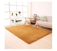 XiinxiGo Alfombra Shaggy de Pelo Alto Y Largo Pastel para Habitación Lavable Decorativo Suave Superficie,Caqui,80 * 160 CM