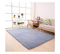 XiinxiGo Alfombra Shaggy de Pelo Alto Y Largo Pastel para Habitación Lavable Decorativo Suave Superficie,Gris Plateado,50 * 80 CM Oval