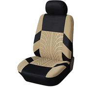 XiinxiGo Fundas Universales para Asientos de Coche, Cubre Asiento Completo, Apto para Camión, SUV - Noir Beige