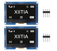 XIITIA 2 módulos de pantalla OLED de 4 pines de 2.4 pulgadas SSD1309 de 128 x 64 pulgadas, módulo de pantalla LCD OLED de 2.42 pulgadas, IIC I2C SPI (luz blanca)