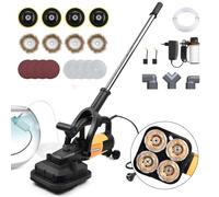 XIIW Amoladora Hormigón 3800W con 4 Módulos de 100mm Disco Diamante, 6Vel