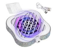 Xiixuuj Aspiradora de uñas, potente plumero de bajo ruido, potencia de succión ajustable, colector de polvo con 10 filtros, para salón, escritorio, mesa, hogar, habitación, manicura, principiante