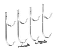 Xiixuuj Gancho para colgar junto a la piscina, colgador de manguera de piscina de aleación de aluminio, organizador multifuncional para redes de skimmer, mangueras, rastrillos de hojas