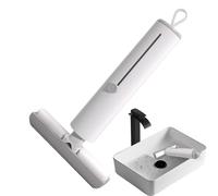 Xiixuuj Mopa pequeña para baño, limpiador de suelos autosuficiente, fregona portátil para encimera de cocina, ventana, garaje, espejo de piso de madera dura, apartamento, dormitorio, azulejos, mesa de