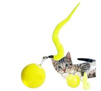 Xiixuuj Pelota interactiva para gatos, suministros de ejercicio eléctrico para gatitos, juguete automático de rompecabezas para gatos, para padres de mascotas, entrenadores, amantes de los animales