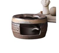 Xiixuuj Quemador de perfumado | Cerámica Vintage inalámbrico Resistente al Calor | Calentador de Velas, difusor de aromaterapia, para el hogar, Sala de Estar, jardín, relajación, meditación