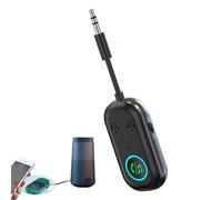 Xiixuuj Transmisor de Audio para automóvil,Adaptador de Receptor para automóvil - Adaptador inalámbrico 2 en 1 para portátil de Coche - Admite 2 Dispositivos Adaptador de Radio con reconexión