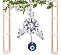 Xijobido Atrapasueños Decorativo,Atrapasueños Buena Suerte,Campana de viento de Atrapasueños de ojos azules automotrices - Arte estético del ornamento de la buena suerte para el dormitorio interior