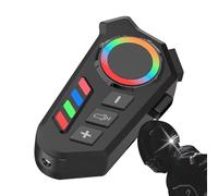 Xijobido Auriculares para Moto - Intercomunicador para Cascos,Auriculares con Asistente De Voz, Luz Colorida, Impermeable, Cancelación De Ruido para Actividades Exteriores, Esquí, Motonieve,