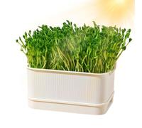 Xijobido Bandeja de Germinación | Germinador Sin Tierra con Tapa,Bandeja para Cultivo Y Germinación - para El Crecimiento, Siembra Y Cultivo De Frijoles, Guisantes Y Hierba De Trigo