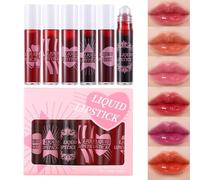 Xijobido Brillo Labial No Pegajoso,Tinte Labial - 6 Colores Bola Rodante Hidratante Nutritivo para Uso Diario Fiesta Playa Viaje