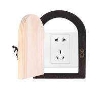 Xijobido Cubierta de Toma de Pared - Protector Autoadhesivo Antipolvo,Cubierta para Salida de Luz de Madera - para Padres Propietarios Sala de Juegos Hogar Dormitorio Aula