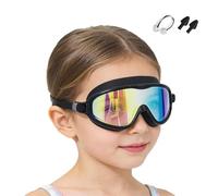 Xijobido Gafas Infantiles | Equipo de Natación Antivaho con Visión Amplia, Pinza Nasal y Tapones para Oídos | Gafas de Natación Infantiles | Playa, esnórquel, buceo, niños, piscina, deportes acuáticos
