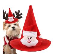 Xijobido Gorro De Papá Noel para Mascotas - Divertido Lindo Abrigado Sombrero De Navidad - Gorro De Disfraz De Santa Puntiagudo para Gatos - para Celebración Fiesta Evento Invierno Sesión De Fotos