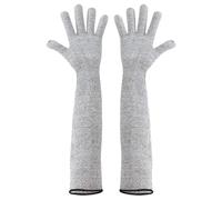 Xijobido Guantes anticorte nivel 5, Guante Resistente a Cortes, 1 Pare Protectores de Antebrazo Resistentes a Cortes,Guantes de Trabajo Anticortes Nivel 5 de Carnicero, guante malla acero inoxidable