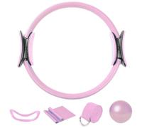 Xijobido Juego De Anillo De Pilates, 5 Piezas Equipo De Pilates con Pelota Y Bandas Resistencia, Pilates Ball Ring Resistance Bands Set, Accesorios Anillos De Pilate para Gimnasio En Casa