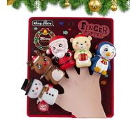Xijobido Juguetes de Marionetas de Dedo, Marionetas de Dedo de Navidad, 5X Muñeco de Dedo Que Cuenta Cuentos navideños, Juguete de Marionetas de Tiempo de Juego de Dibujos Animados, Juguete de