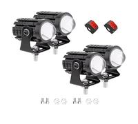 Xijobido Luces LED para Motocicletas | Luz de Trabajo Doble Color para Moto - 4 Piezas Focos Impermeables para ATV, Moto, Camión y