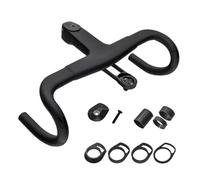 Xijobido Manillar de Carbono para Bicicleta de Carretera | Manubrio De Carbono Integrado Para | Accesorios Ciclismo Ergonomico Antivibraciones Para Jovenes Y Adultos