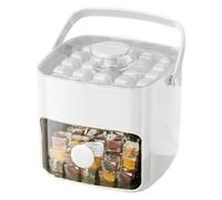 Xijobido Molde Para Hielos en Cubitos,Bandeja Fabricadora Con Asa Para Enfriar Cubitos - Herramienta Portátil De Gran Capacidad Para Cocina Y Fiesta