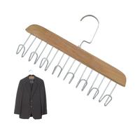 Xijobido Organizador de camisetas sin mangas | Organizador de ropa de madera duradero con 8 ganchos,Perchas para ahorrar espacio, organizador de ropa para gorros, bufandas, sujetadores, para