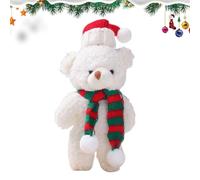 Xijobido Osos de Navidad, decoración de dibujos animados, bufanda de oso de peluche, decoración para el hogar, 6.3 pulgadas, osos de Navidad de peluche suave para cumpleaños, fiesta de Año Nuevo