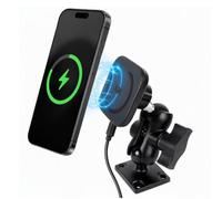 xik Soporte magnético de carga inalámbrica de 15 W para coche/camión/barco | Para iPhone serie 12-17, soporte de teléfono con tornillo para salpicadero Magsafe, soporte de teléfono de bola de 1 pulgada