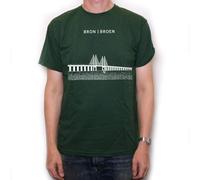 XIKANGGMEI Oresund The Bridge T Shirt Mens Bron Broen Scandi Noir Tastic The Killing Cult TV Green