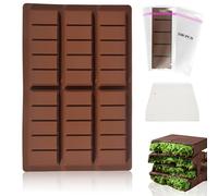 XIKAYA Molde Turron de Silicona Para Chocolate Dubai, Tableta Profundo sin BPA