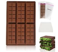 XIKAYA Molde turron silicona, Molde chocolate Dubai, Moldes para turrones silicona profundo, Molde tableta chocolate profundo, Fabrica de chocolate profundo (Molde de chocolate A)