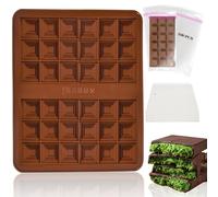 XIKAYA Molde turron silicona, Molde chocolate Dubai, Moldes para turrones silicona profundo, Molde tableta chocolate profundo, Fabrica de chocolate profundo (Molde de chocolate D)