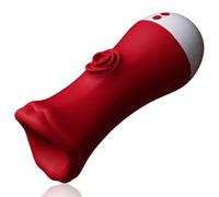 XIKDJ Masturbador Masculino 4 En 1, Bomba Oral Realista De 5 Pulgadas De Profundidad, 10 Modos De Vibración Y Lamido De Lengua, Masajeador De Entrenamiento De Pene