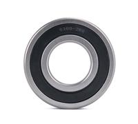 XiKe 1 unid. 6309-2RS Rodamientos de bolas 45x100x25mm Acero Cromado (GCr15) y Pre-lubricado, 6309RS Rodamiento Rígido de Bolas con Doble Sello de Goma.