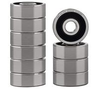 XiKe 10 piezas 625-2RS Rodamientos de bolas miniaturas 5x16x5mm Acero al cromo y Prelubricados, 625RS Rodamiento rígido de bolas con doble sellado de goma.