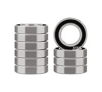XiKe 10 piezas 6700-2RS Rodamiento de bolas sellado 10x15x4mm Acero al cromo y Pre-lubricados y doble junta de goma, 6700RS Rodamiento rígido de bolas con escudos.