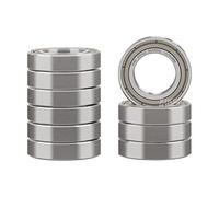 XiKe 10 piezas 6701ZZ Rodamiento de bolas sellado 12x18x4mm Acero al cromo y Pre-lubricados y doble cierre metálico, 6701-2Z Rodamiento rígido de bolas con escudos.