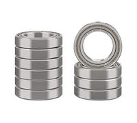 XiKe 10 piezas 6805ZZ Rodamientos de bolas sellados 25x37x7mm Acero al cromo y Pre-lubricados y doble cierre metálico, 6805-2Z Rodamiento rígido de bolas con escudos.
