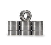 XiKe 10 piezas MR105ZZ Rodamientos de bolas 5x10x4mm Acero al cromo y Sello doble metálico, para DIY, Juguetes, RC, Impresoras 3D, Electrodomésticos y Equipos de oficina, etc.