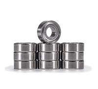 XiKe 10 piezas MR115ZZ Rodamientos de bolas 5x11x4mm Acero al cromo y Sello doble metálico, para DIY, Juguetes, RC, Impresoras 3D, Electrodomésticos y Equipos de oficina, etc.