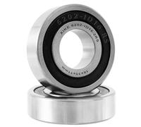 XiKe 2 piezas 6202/ID16-2RS Rodamiento de bolas 16x35x11mm, Doble junta de goma, Acero al cromo, Pre-lubricado, 6202/16RS Rodamientos rígidos a bolas con retenes.
