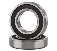 XiKe 2 unid. 6007-2RS Rodamientos de bolas 35x62x14mm Acero Cromado (GCr15) y Pre-lubricado, 6007RS Rodamiento Rígido de Bolas con Doble Sello de Goma.